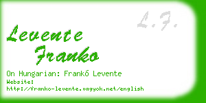 levente franko business card